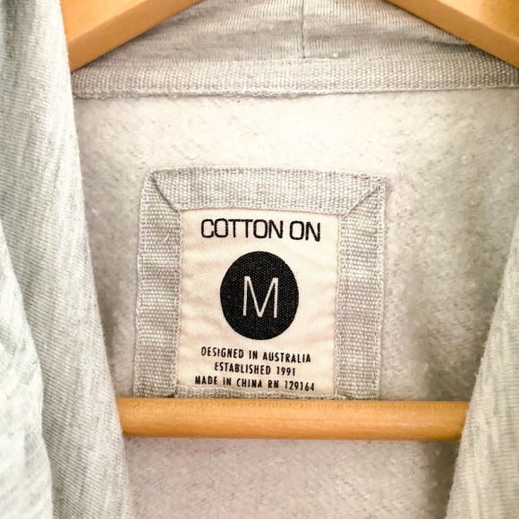 Cotton On Let’s Rebel Grey Hoodie Sweatshirt - Picture 5 of 6